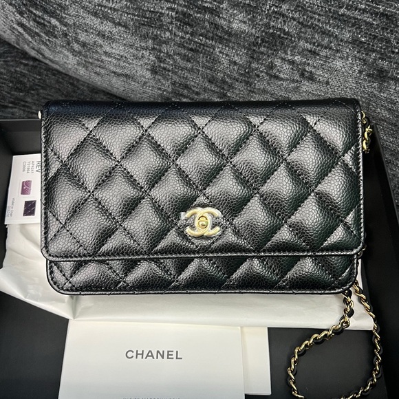Chanel Black Caviar Wallet On Chain - Picture 3 of 4
